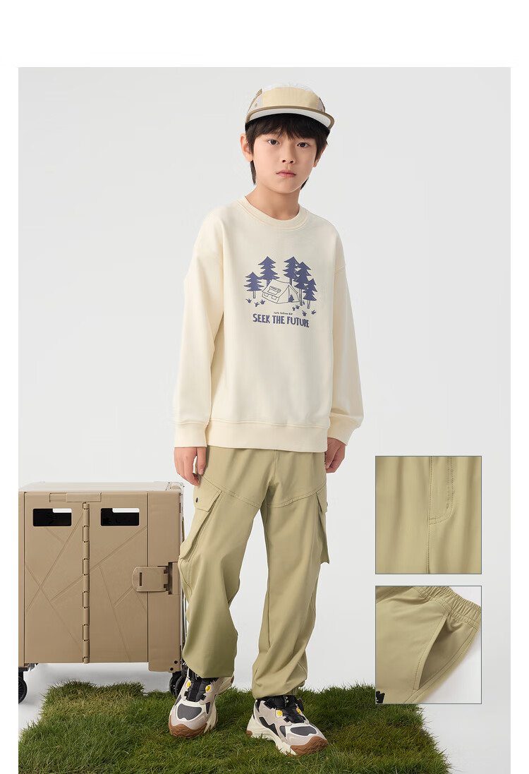 BALABALA Children's Clothing, Boys And Girls Pants, Spring 2025 Collection, Loose And Comfortable, Trendy And Fashionable Trousers, 208125108201 4