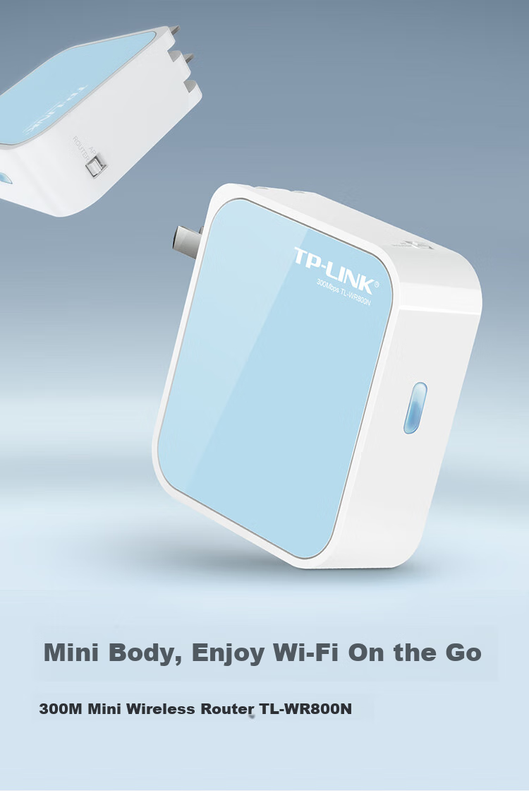 TP-LINK Mini Wireless Router, Portable Wired-To Wireless WiFi Adapter for Home And Travel, Signal Repeater Bridge, High-Speed Wall-Penetrating, Plug And Play TL-WR800N 1