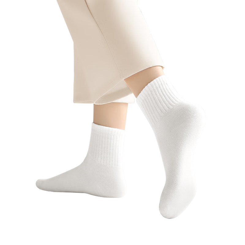 QIHAIQIU Disposable Socks, No-Wash Daily Short Socks, Breathable Sweat-Absorbing, for Business Trips And Travel, Unisex Military Training Socks, 5 Pairs