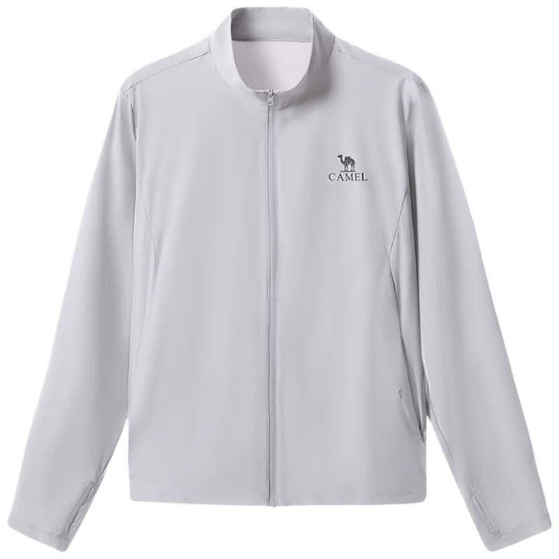 CAMEL Cold White Outdoor Original Yarn Sun Protection Jacket 2025 New Unisex UPF2000 Stand Collar Slim Quick-Dry Sun Protection Shirt S