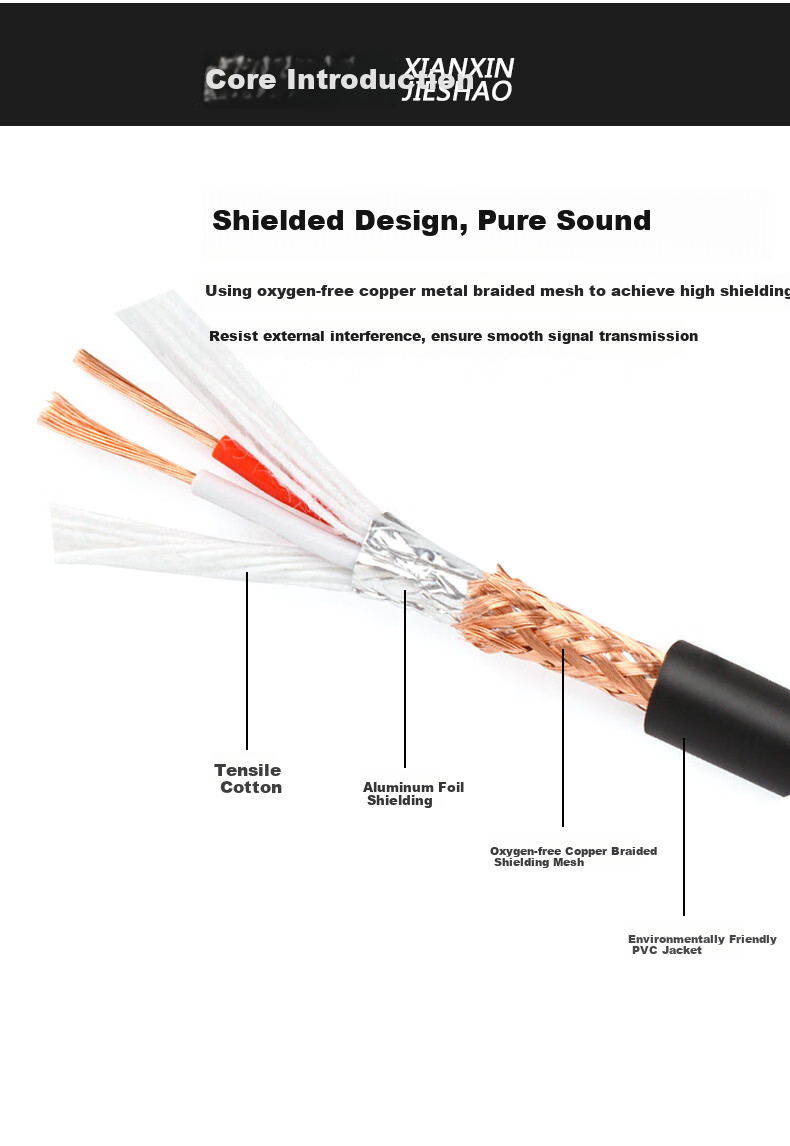 Beishanque Karaoke Microphone Extension Cable, 10 Meters, Karaoke Live Streaming Mic Cable, Mixer Amplifier Balanced XLR Cable, BSQ-K950 7
