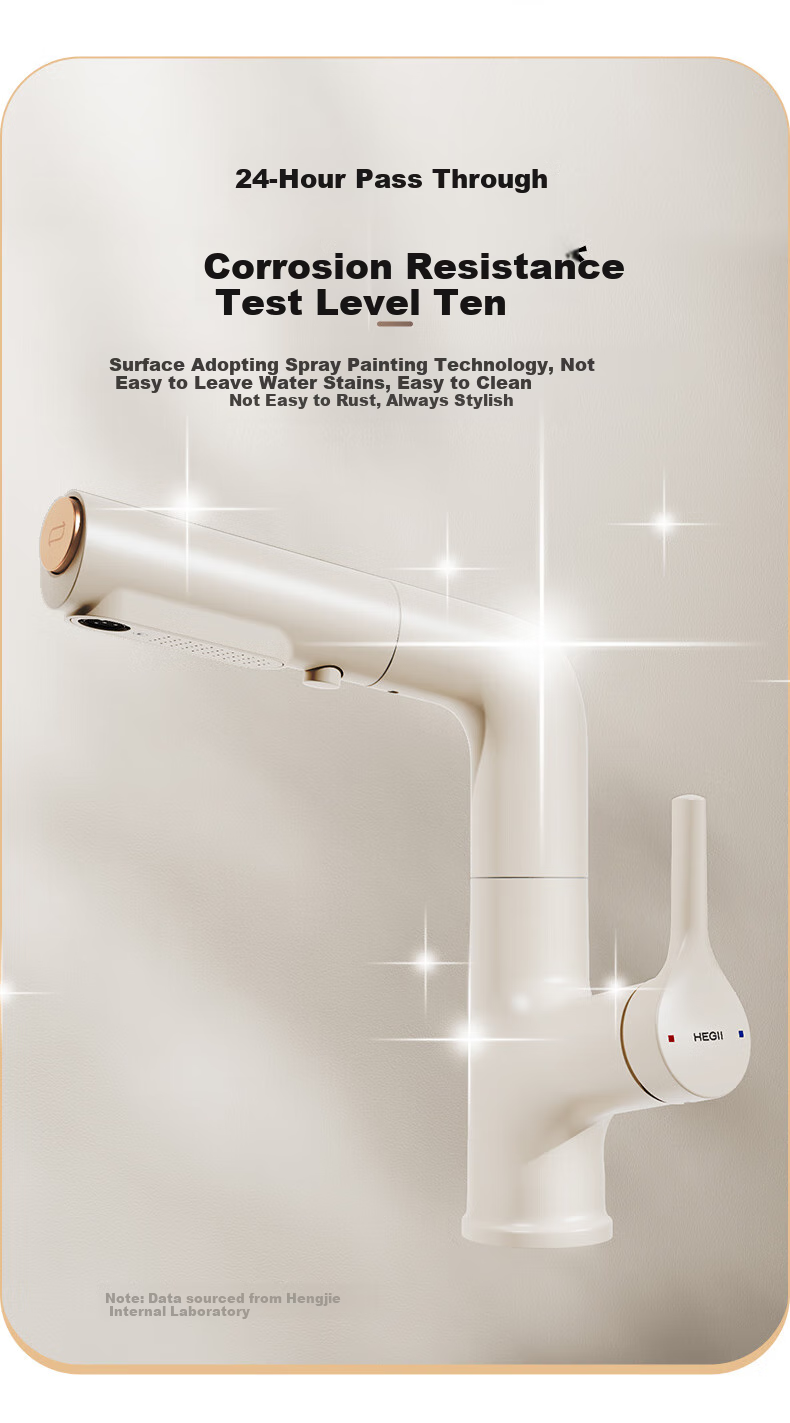 HEGII Pull-Out Basin Faucet, Three-Water Outlet Bathroom Lifting Rotating Hot And Cold Water Tap HMF927-115 11