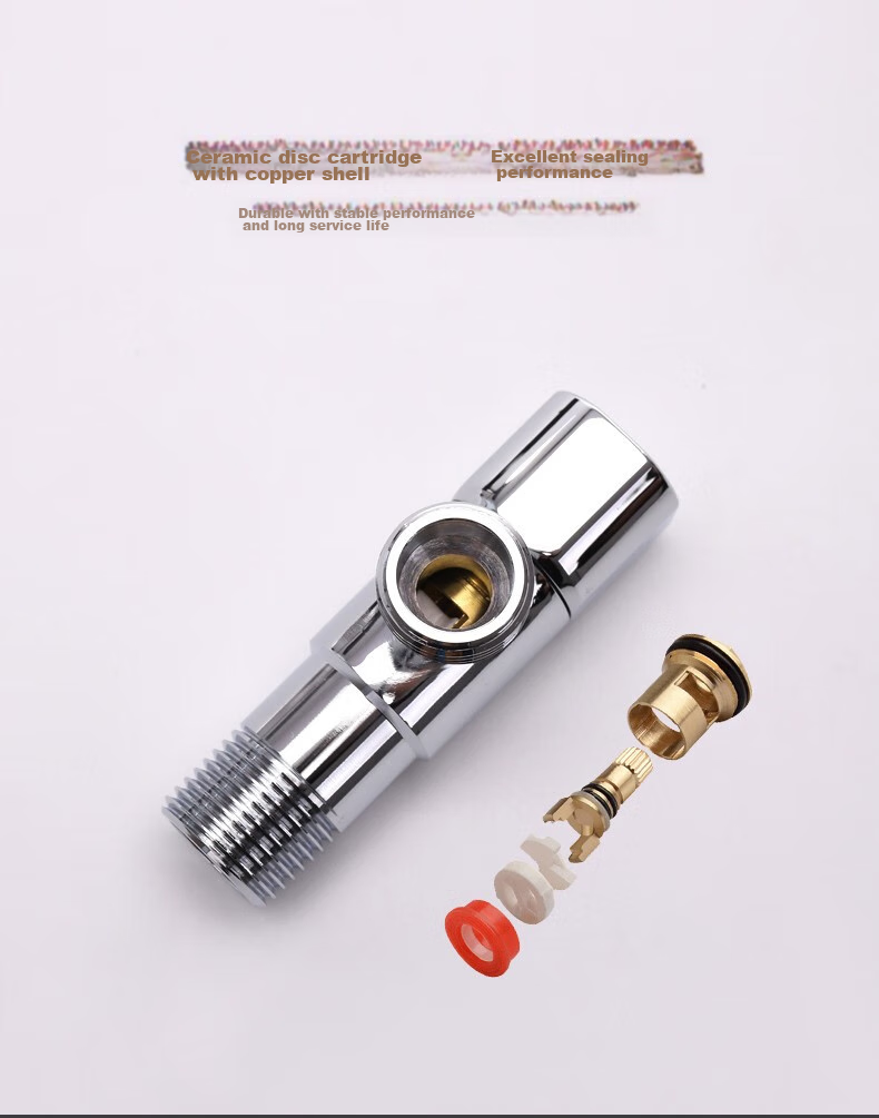 Weixing Toilet Check Valve, Brass with Backflow Prevention Valve Ceramic Core, Cold And Hot Water Compatible, 1/2 Inch Inlet 1123 12