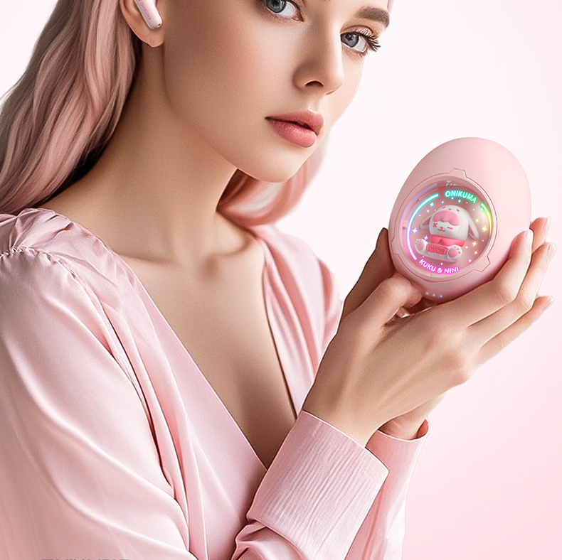ONIKUMA True Wireless Bluetooth Earphones, Semi In-Ear Style, Cute for Women, Music, Sports And Gaming Headphones, Noise Reduction, Low Latency, Long Battery Life, Suitable for Apple And Huawei, Birthday Gift for Girlfriend 8