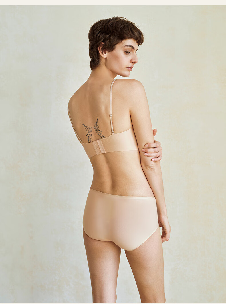 Xia Xiaonian Cake Seamless Strapless Bra for Small to Medium Bust, Nude, Size S (70A/70B/65C) 9