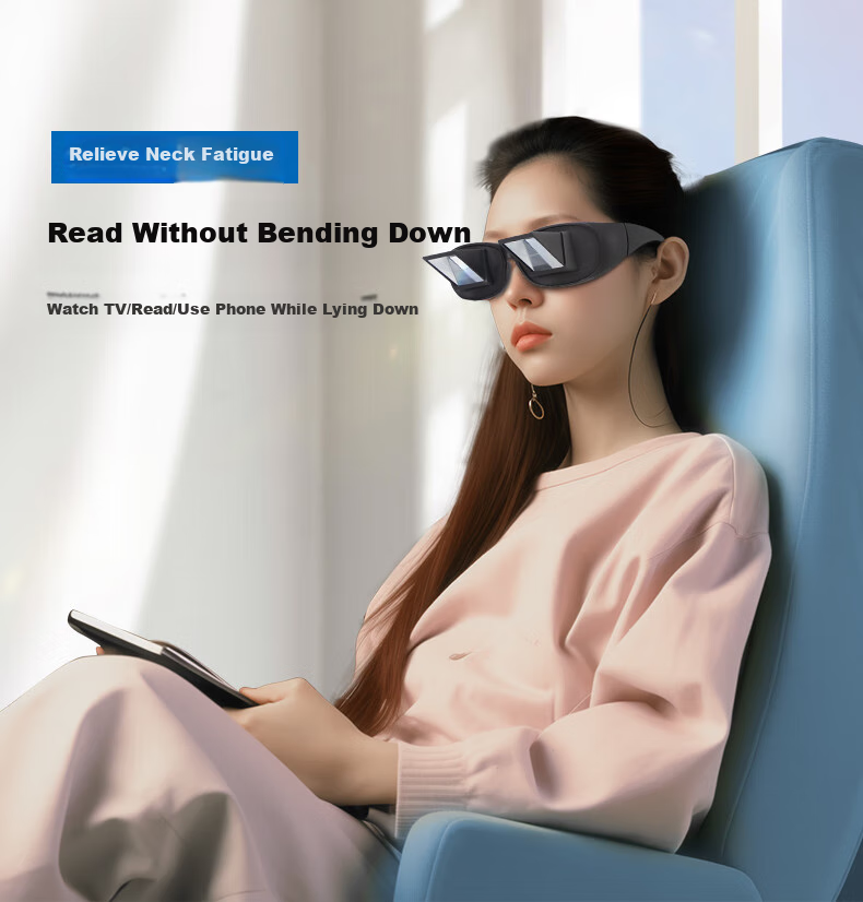 DRATRA Lazy Glasses Multifunctional Reclining Reading And TV Viewing Reflector Mirror Ultra-Light Flat Lying Watch Shows Gadget 2