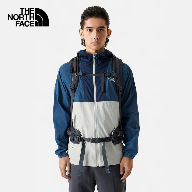 The North Face北面防晒衣男户外防风夹克8BA5 深蓝色 96P S