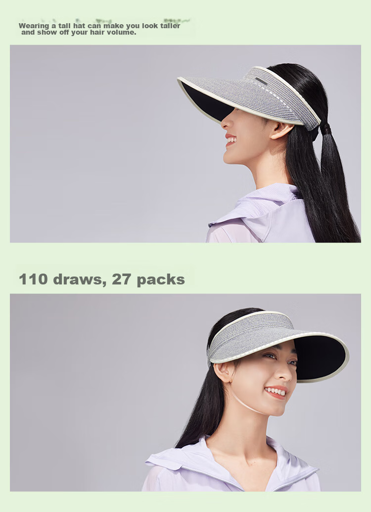 Beneunder Sun Hat for Women, Visor Cap, UV Protection, Full Face Coverage, Fashionable And Versatile, with Extended Brim 17