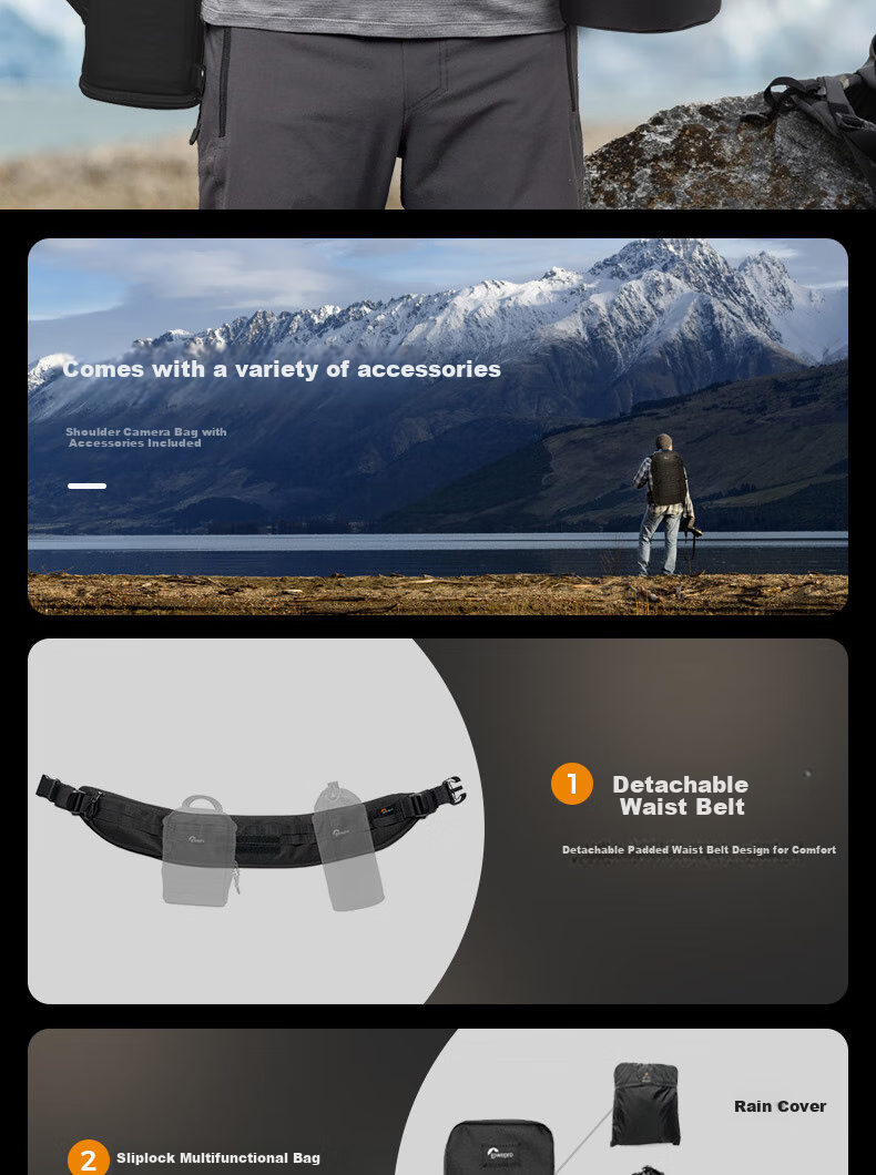 LOWEPRO Le She Bao Jingang San Dai ProTactic BP 350 AW III, Suitable for Mirrorless And DSLR Cameras, Photography Backpack, LP37505-PWW 12