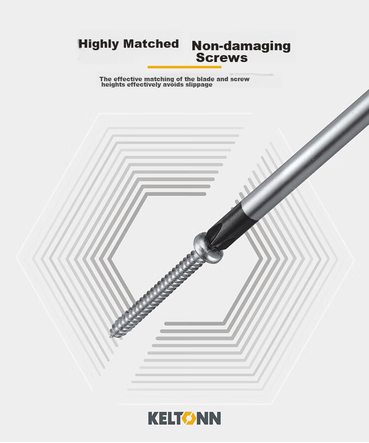 KELTONN Screwdriver Set, 6-Piece Set, Strong Magnetic, 6*150mm, 5*100mm, 3*75mm 3