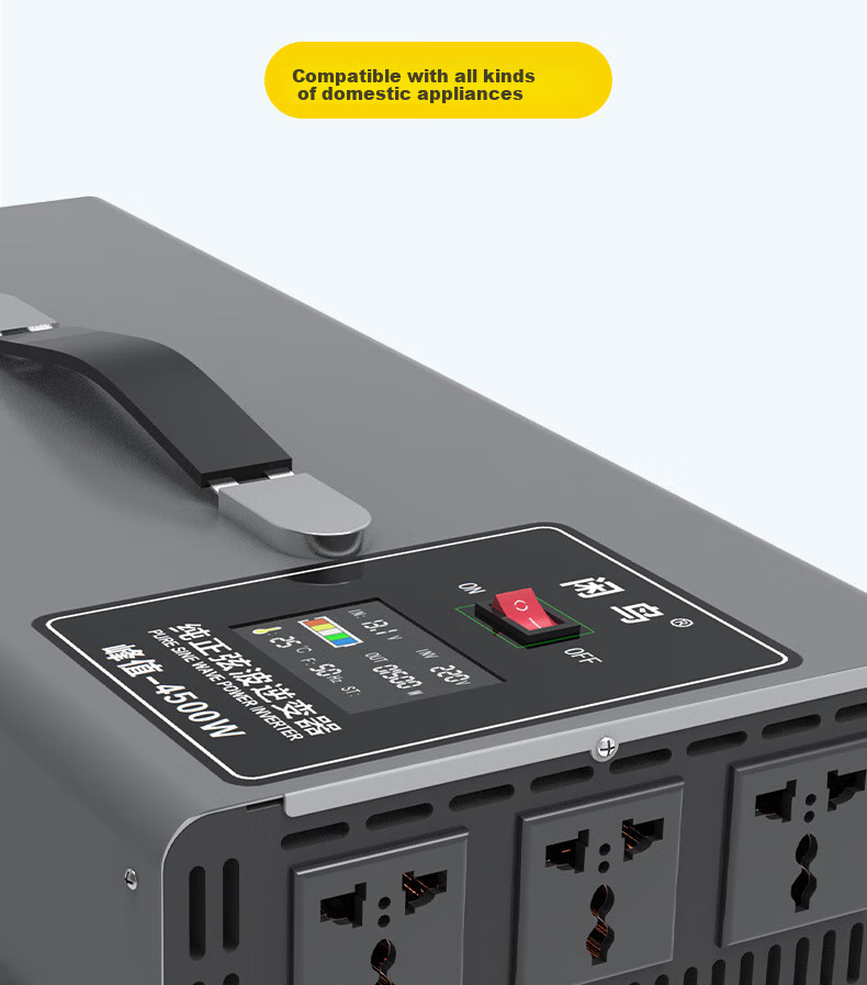 XIANNIAO Inverter, High-Power 72V to 220V Pure Sine Wave, 2300W Battery Tricycle Power Supply for Street Vendors' Use 29