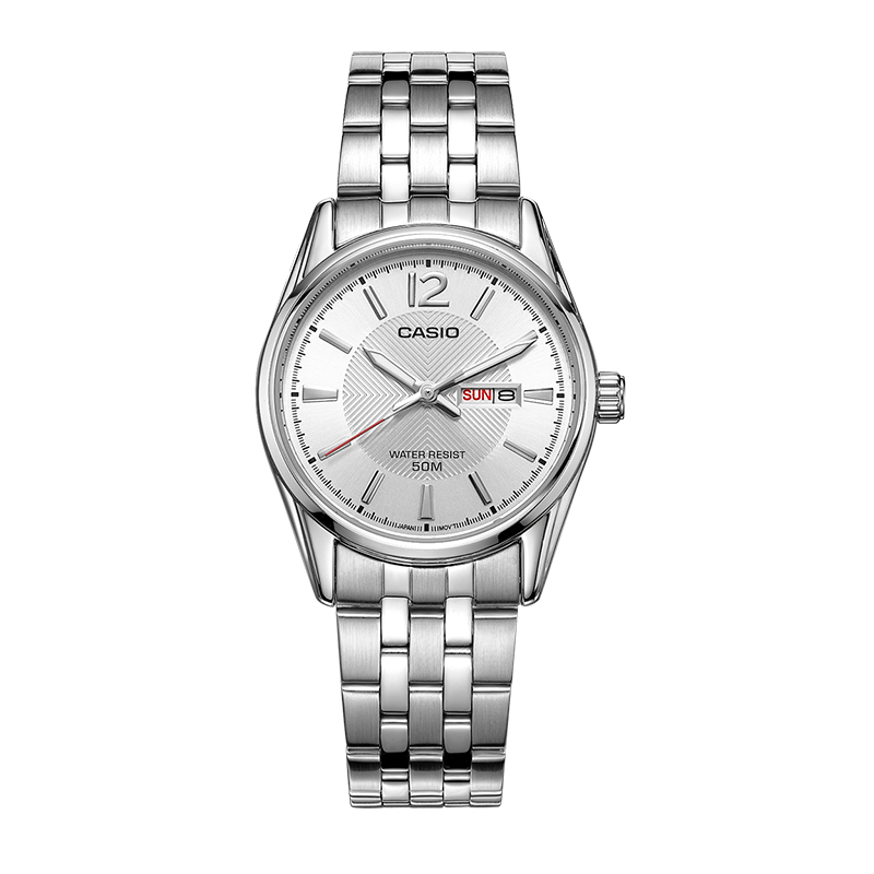 Casio Women's Quartz Watch with Steel Band And Analog Display, Simple Design, Water-Resistant Student Watch LTP-1335D