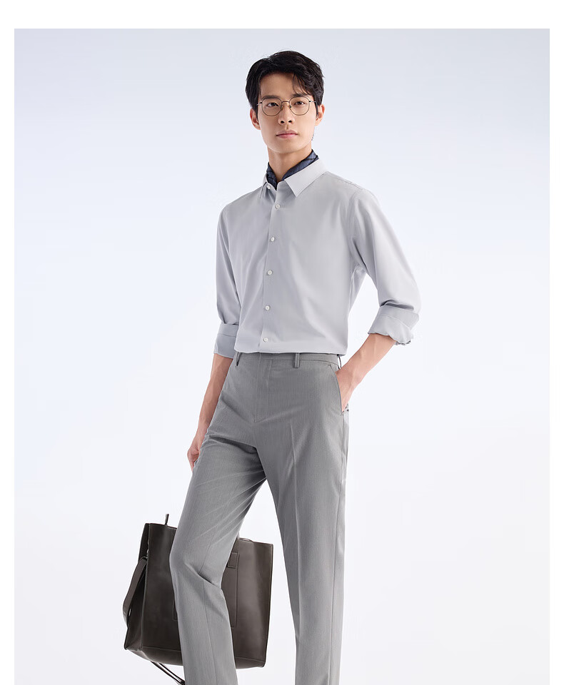 JOEONE Men's Pants, Dress Pants [Wrinkle-Resistant, Color-Fast, Stress-Free Dress Pants], Spring And Summer Business Casual Pants for Men, Size 35 25