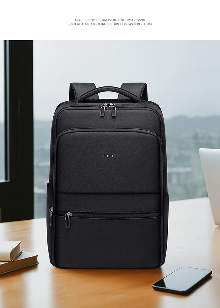 POLO Men's Business Backpack 15.6/16 Inch Laptop Bag Large Capacity Commuter Travel Bag 21