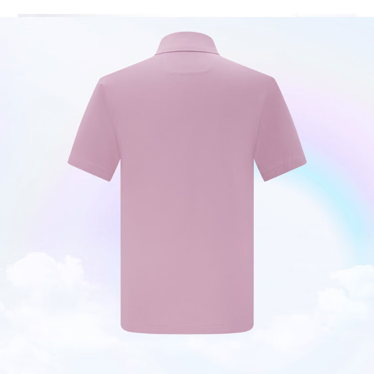 MONTAGUT Short-Sleeve Polo Shirt, Summer Men's Collared Breathable Cool Business T-Shirt, Middle-Aged Men's Wear, Cloud White, XL/52 7