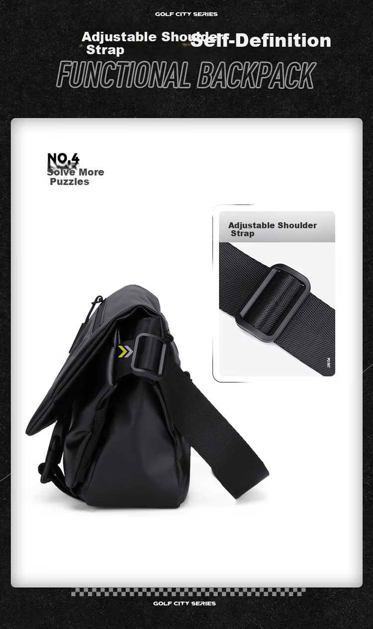 GOLF Shoulder Bag for Men, Trendy Crossbody Bag with Large Capacity, Casual IPad Phone Bag, Cycling Sports Messenger Bag for Wome 4