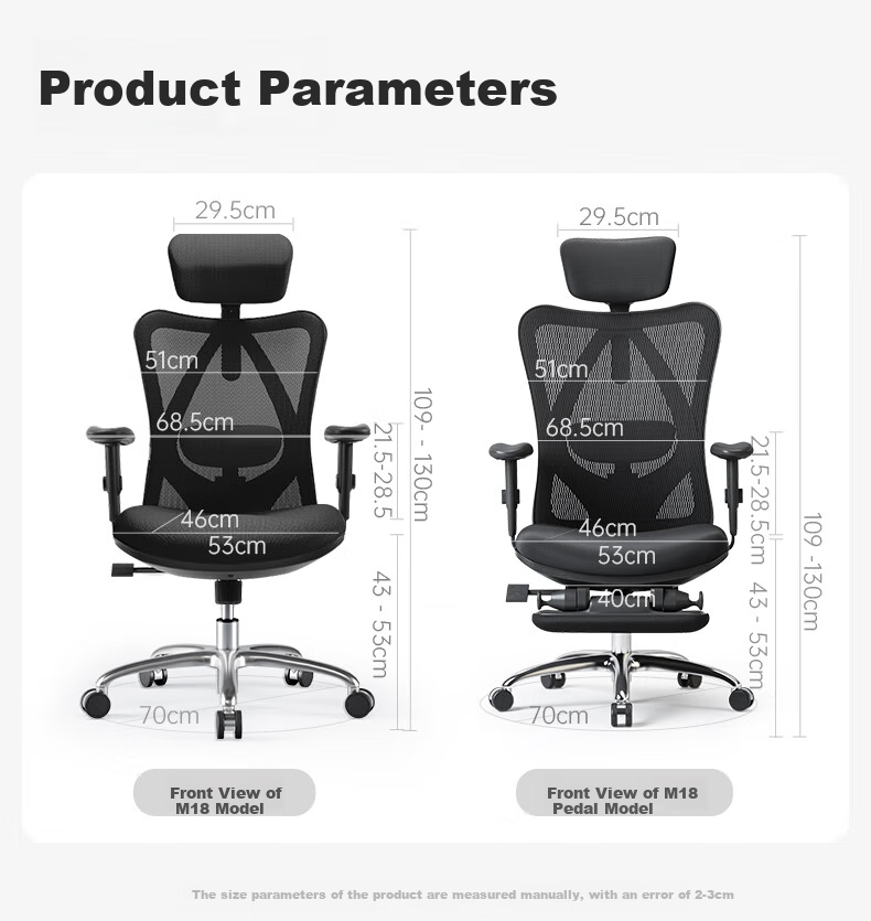 SIHOO M18 Ergonomic Office Chair, Home Computer Chair, Swivel Chair with Four-Way Lumbar Support 17