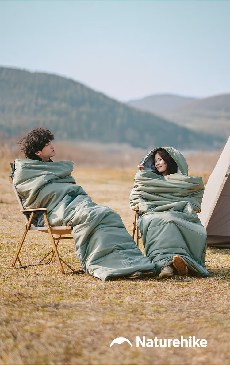 Naturehike NuoKe M Series Envelope Sleeping Bag Adult Autumn Winter Thickened Cold-Resistant Warm Outdoor Camping Portable Single Nap 4