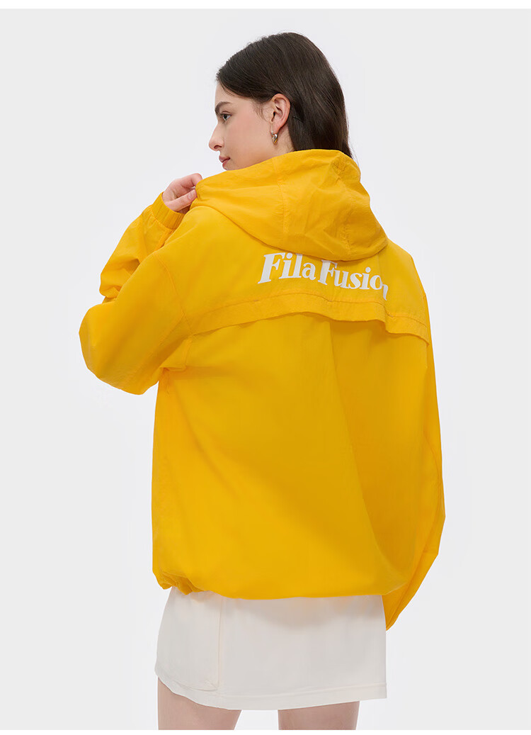 FILAFUSION FILA Trendy Couple's Woven Jacket, Summer Loose Sun Protection Hooded Top 15