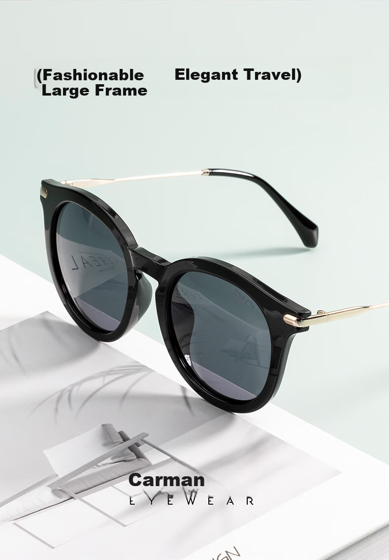 CAXMAN Sunglasses for Women, Large Cat-Eye Frame Polarized Sunglasses, UV Protection, Sun-Blocking, Fashionable Glasses for Driving And Car Use 2