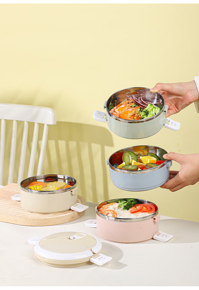 Guangyi 316L Stainless Steel, Four-Layer Insulated Lunch Box, Multi-Layer Combinable Macaron Bento Box, 2.8LGY8882 3