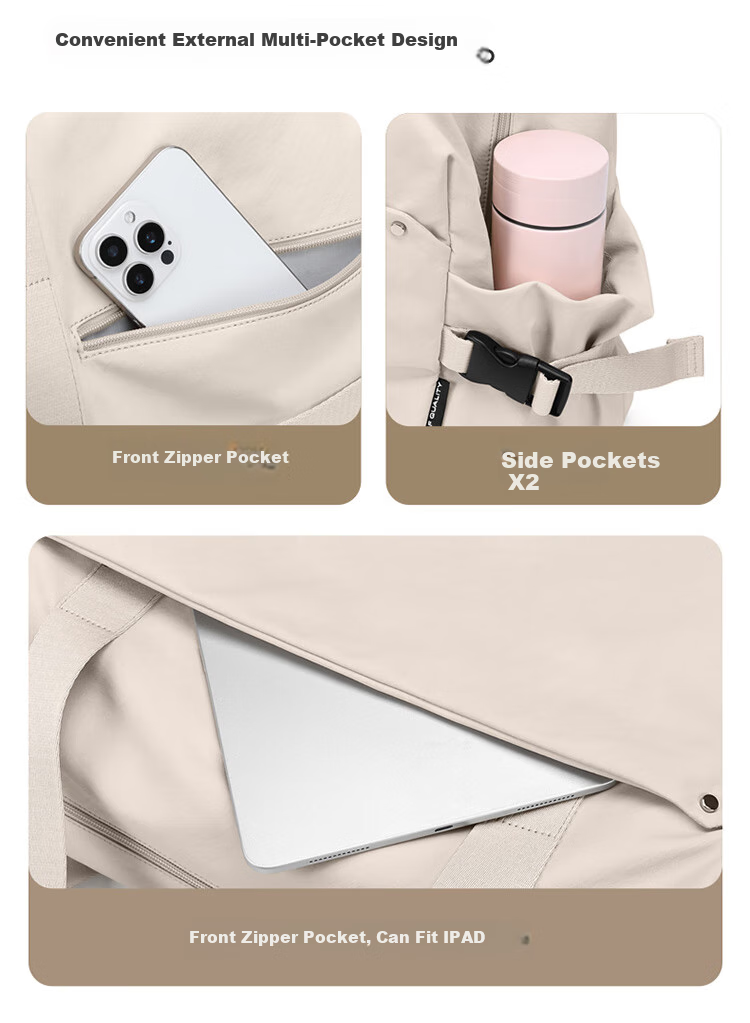 GOLF Travel Bag for Women, Large Capacity Luggage Bag for Business Trips, Sports And Fitness Bag, Handheld Yoga Bag, Shoulder Crossbody Bag with Separate Shoe Compartment 13