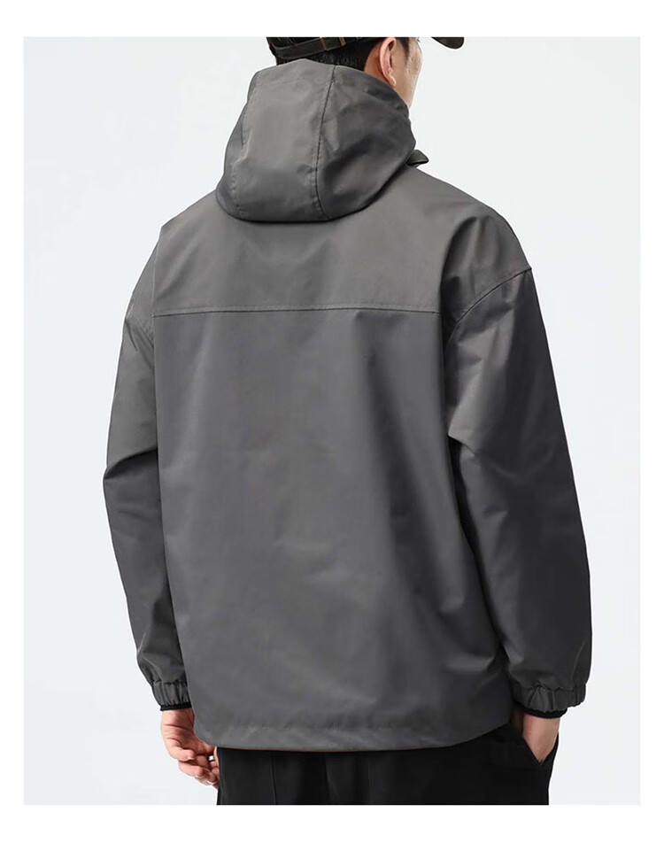 JEEP SPIRIT Men's Spring Autumn Windproof Tactical Jacket Casual Coat Gray XL 18