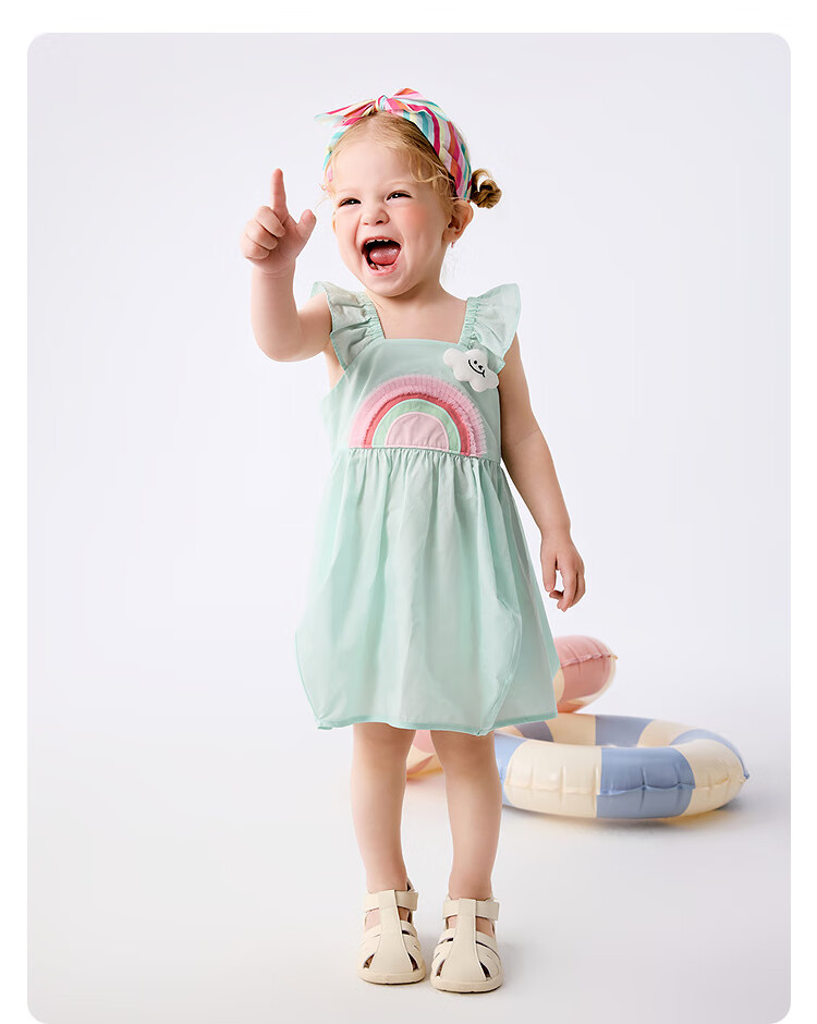 BALABALA Baby Dress, Infant Skirt, Children's Princess Dress, Girls' Summer Outfit 2025, Sweet And Cute, 208225111006 18