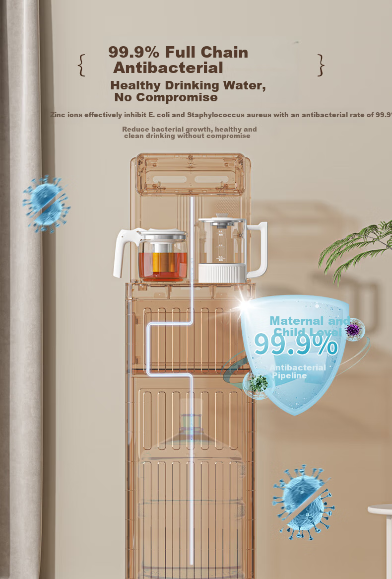 MeiLing Smart Voice Tea Bar Machine with Large Screen Remote Control, Floor-Standing Water Dispenser with Bottom-Placed Water Tank, Integrated Cabinet for Home Use, Cooling And Heating Fully Automatic Machine, Cold And Hot Model MY-C231B (Voice Control Version) 13