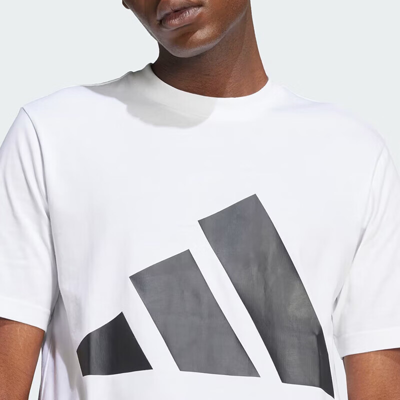 Adidas Men's Summer Fashion Large LOGO Sports Casual Short-Sleeve T-Shirt JE8943 4