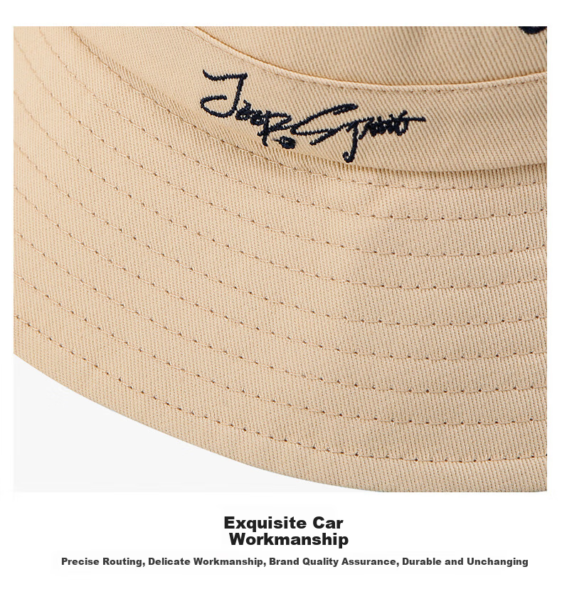 JEEP Men's Bucket Hat Fashion Casual Outdoor Sun Hat for Men and Women Four Seasons Couple Sunshade Fishing Hat A0282 Dark Blue 9