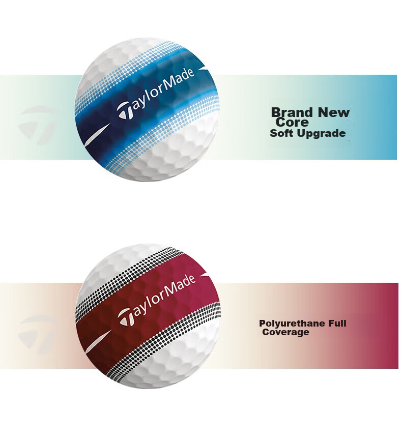Taylormade Golf Three-Layer Balls, Long-Range, 2025 New Tour Response Blue Tire Balls, 12 Pieces 6