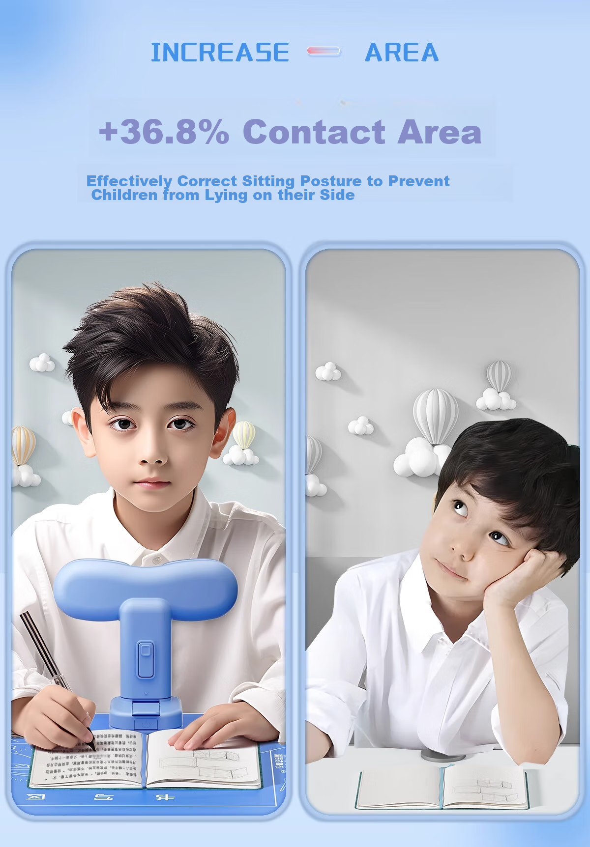 Mingyu Posture Corrector for Elementary School Students, Children's Writing Posture Adjuster, Desktop Multifunctional Learning Stand, Homework Aid, Prevents Myopia And Hunchback, Posture Correction Device 4