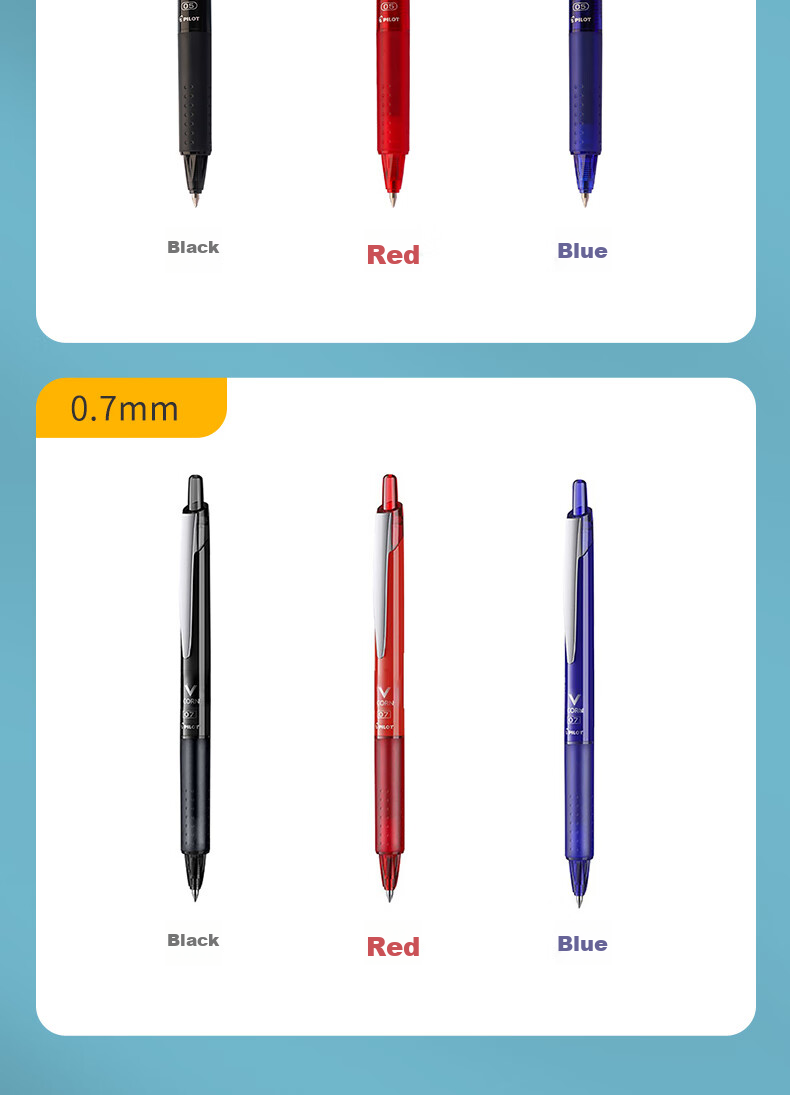 PILOT [Best-Selling Product] Weibao Retractable Black Knight Gel Pen, Large Capacity, Quick-Drying, for Students' Exams And Practice, Writing Pen, Signature Pen, Office Use, LVKN-15EF 0.5mm Black, Single Pe 7