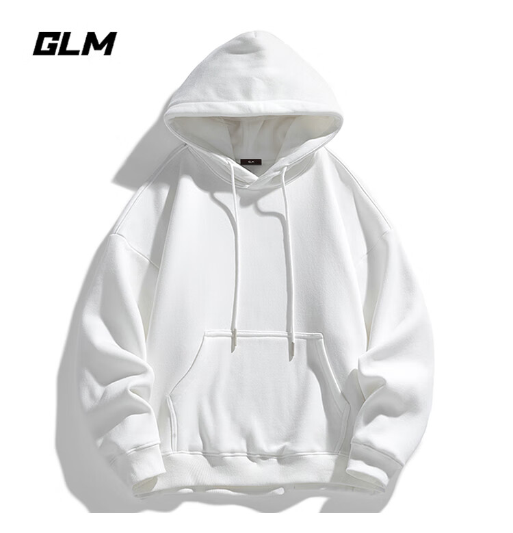 GLM Men's Heavyweight Loose Fit Hoodie Autumn Winter Casual Fleece Lined Youth Trendy Jacket Heather Gray Fleece Lined 3XL 4