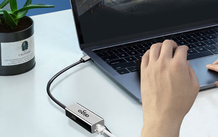 Aigo USB to RJ45 Gigabit Ethernet Adapter Cable, Laptop Docking Station, Compatible with Lenovo, Xiaomi, Apple Docks R02A (Metal) 10