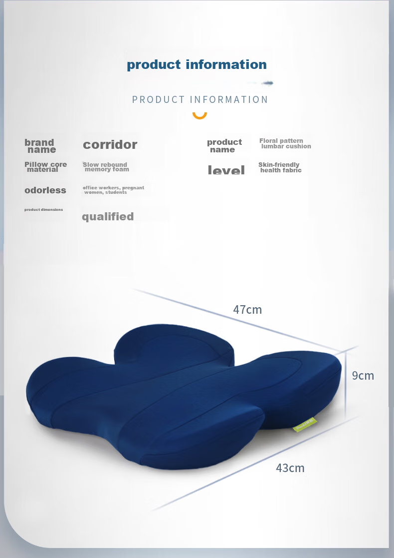 Back2 Cushion, Office Petal-Shaped Buttocks Cushion, Chair Pad, Breathable Memory Foam Tailbone Hemorrhoids Cushio 19