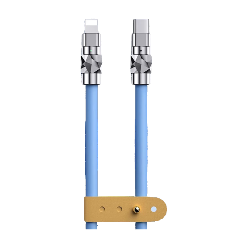Nengshi Apple Charging Cable, PD Fast Charging 30W Data Cable, Type-C to Lightning Adapter, Suitable for IPhone 14 Pro Max/13/12/11/x/8, Zinc Alloy Thickened Cable, 2 Meters, Blue