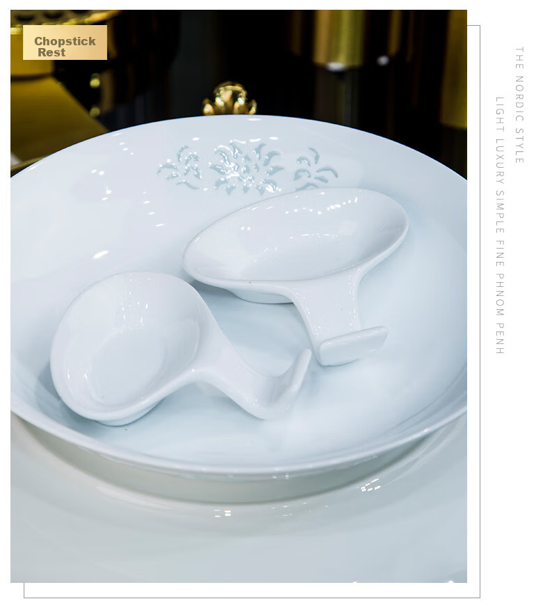 Yunzhihe Jingdezhen New Exquisite High-End Porcelain Dinnerware Set Complete Plates and Bowls Wedding Housewarming Gift 13