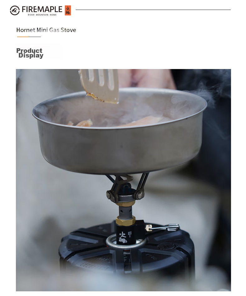FIRE-MAPLE Yellowjacket 300T Mini Stove Head Integrated Titanium Gas Stove, Outdoor BC Hiking Mountaineering Lightweight Portable Camping Equipment 10