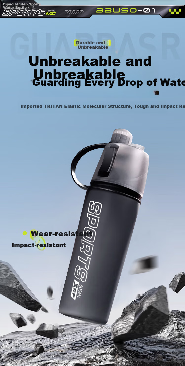 XTEP Spray Water Bottle for Men And Women, Cycling, Children, Students, School Use, Portable Sports Water Bottle for Biking in Summer 21