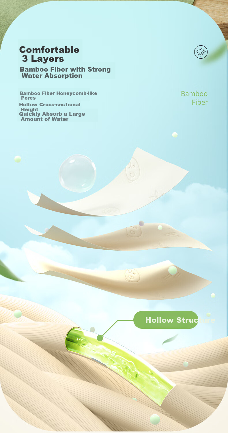 Zhu Pi Facial Tissues, Natural Bamboo Pulp Paper, 3-Ply 100 Sheets * 20 Packs, Soft Tissue Paper (Sold by Box) 3