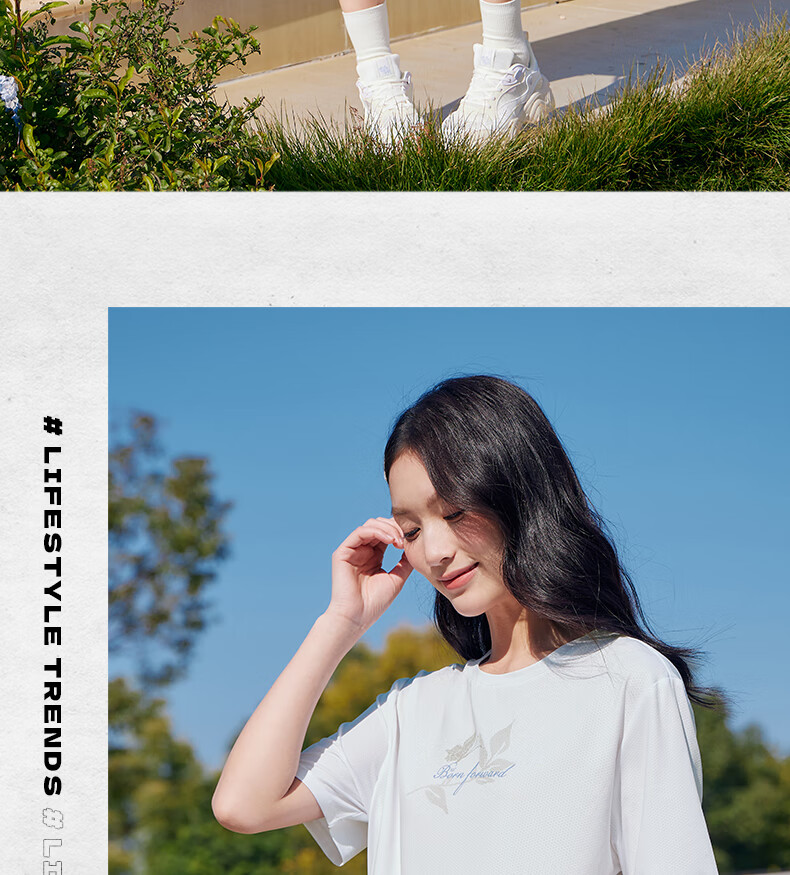361° Women's Short Sleeve Spring Summer New Sports T-Shirt Quick-Dry Loose Casual Running Top 662624113-1 15