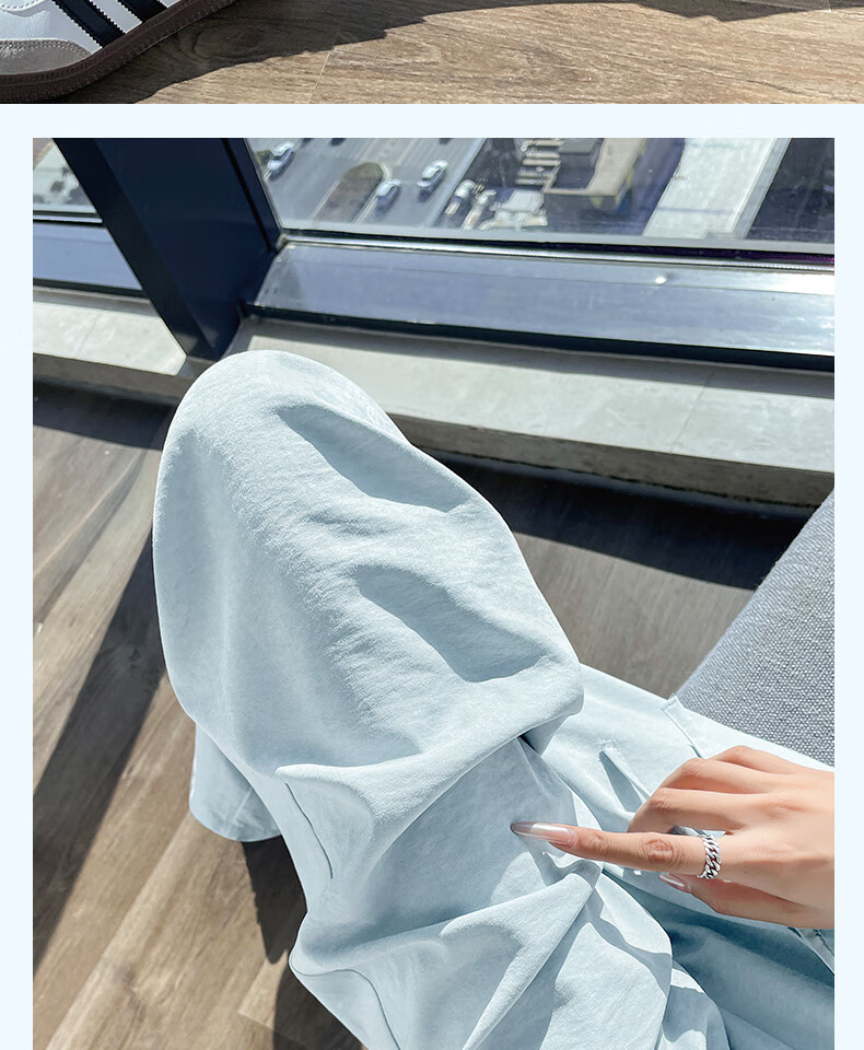 Huili Wide-Leg Pants for Women, 2026 New Summer Style, High-Waisted Draping Ice Silk Yamamoto Pants, Petite Nine-Point Harem Carrot Pants 7
