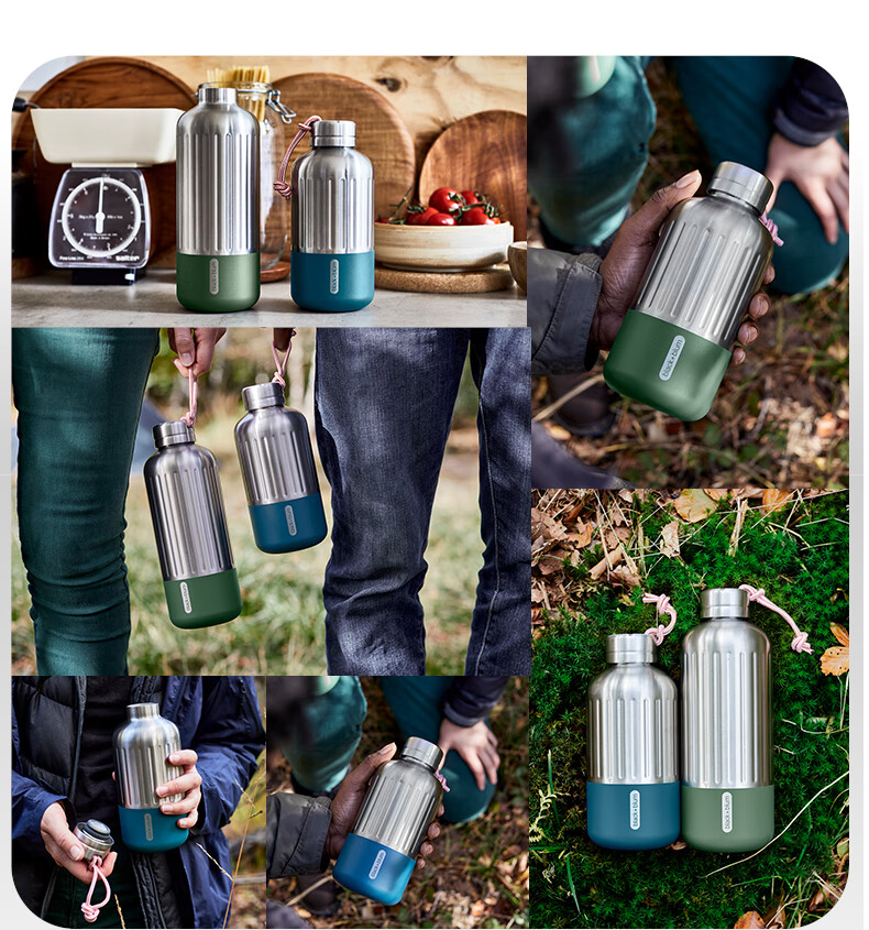 BLACK+BLUM British Insulated Water Bottle, Large Capacity Stainless Steel Outdoor Hiking Camping Thermos HBB-BAM059 2