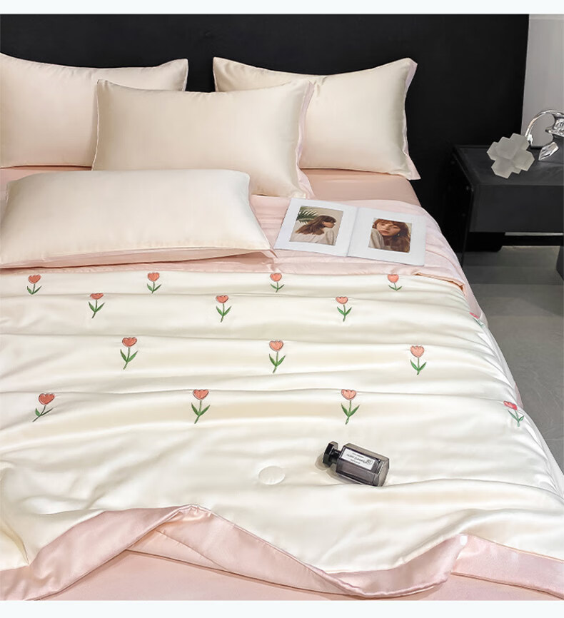 MUJI Washable Ice Silk Class A Summer Quilt Air Conditioning Quilt Core 10% Soy Double 200*230cm 4