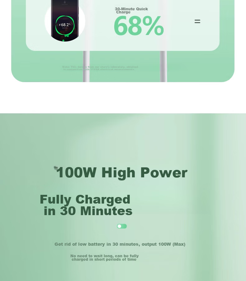 Nengshi Type-C Data Cable, 6A Charging Cable, 100W Super Fast Charging, Suitable for Huawei, Honor, OPPO, Xiaomi, 66W Android Phones, USB-C Fast Charging Cable, 2 Meters, White 6