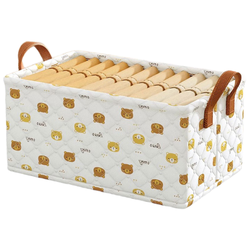 Baicaoyuan Storage Box Clothes and Pants Storage Basket Fabric Wardrobe Organizer Foldable Divider Large Set of 3