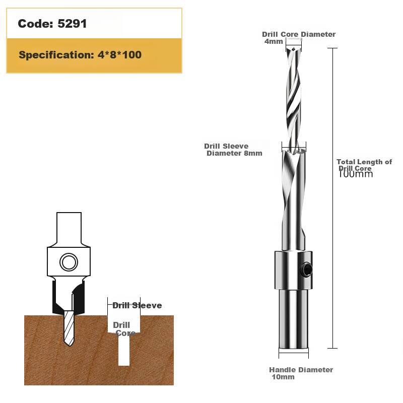 HUHAO Countersink Drill Bit, Screw Step Drill, Salad Drill, Step Drill Bit, Parent-Child Double-Level Hole Opener, Woodworking Hole Opener