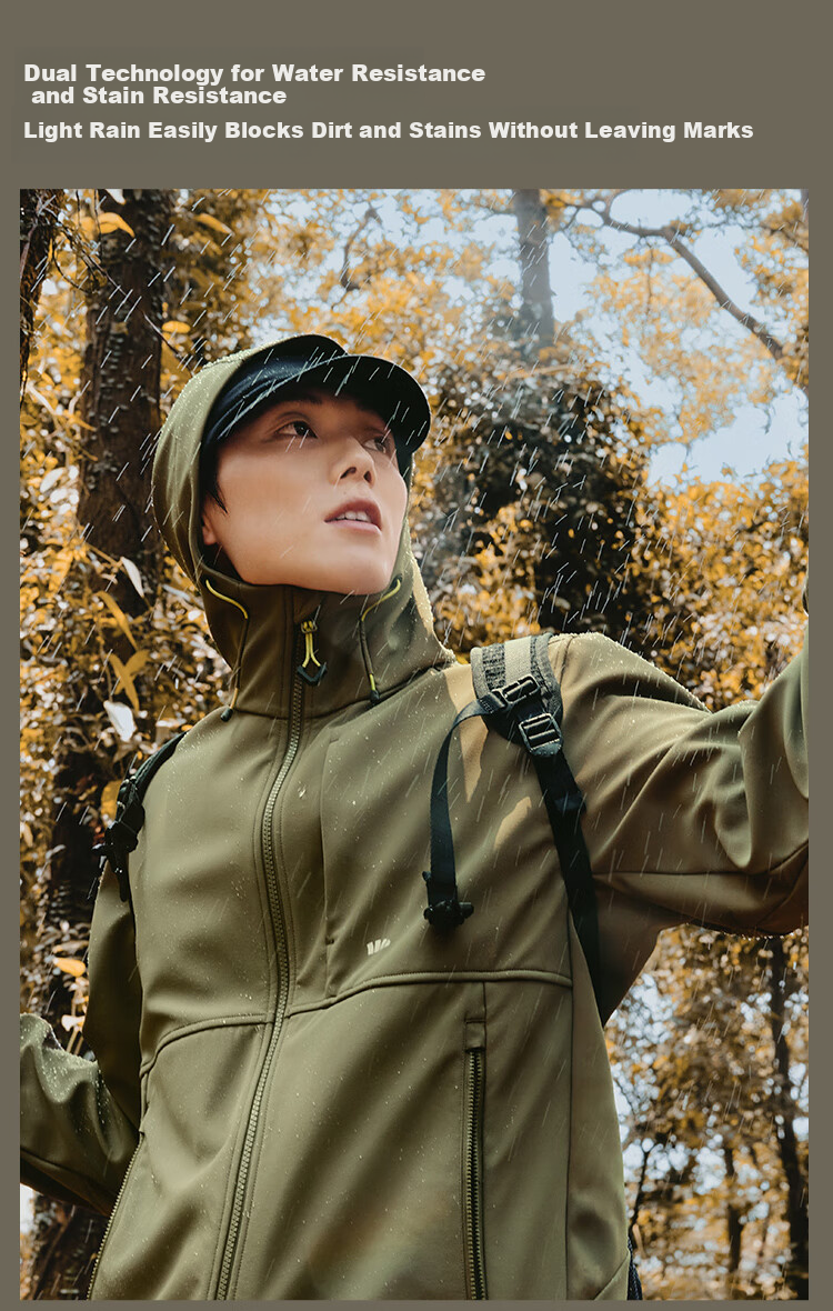 Beneunder Men's Jacket, Autumn And Winter Style, Soft Shell Jacket, High Elasticity, Warm Outerwear, Outdoor ST88324, Pine Nut Brown, XL 6